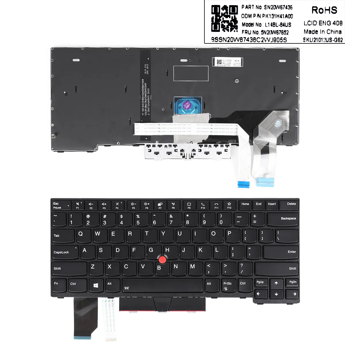 Picture of lenovo IBM Thinkpad L14 L14 gen 1 L14 gen 2 BLACK（Backlit）